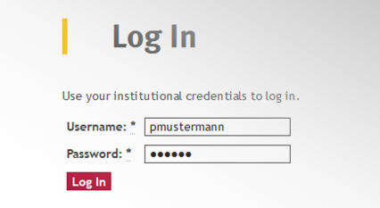 Type in identification credentials Type in identification credentials