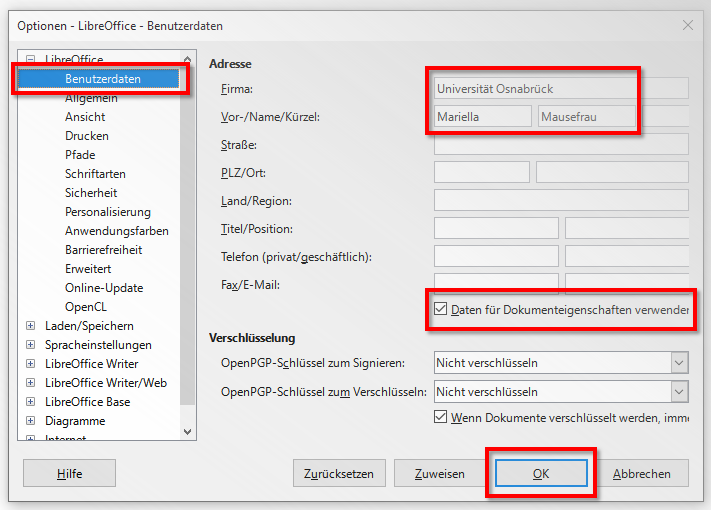 Menüführung LibreOffice