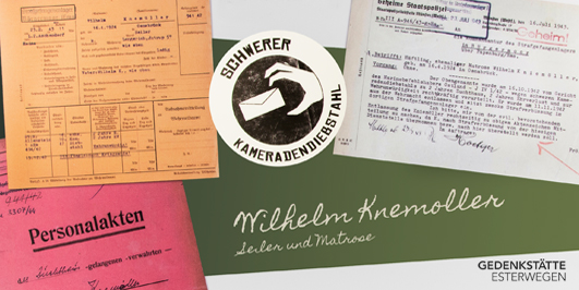 Ausschnitte der Ausstellungstafel für Wilhelm Knemöller, Universität Osnabrück & Gedenkstätte Esterwegen, Foto: Barbara Mönkediek / Universitätsbibliothek Ausschnitte der Ausstellungstafel für Wilhelm Knemöller, Universität Osnabrück & Gedenkstätte Esterwegen, Foto: Barbara Mönkediek / Universitätsbibliothek